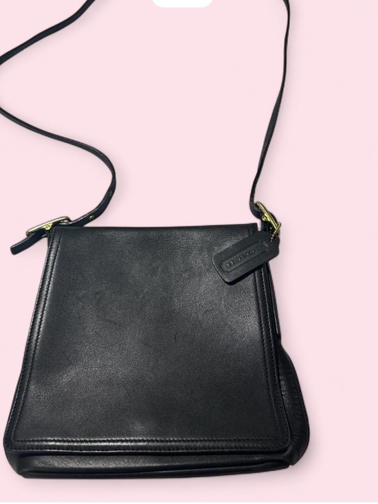 Coach Handbags - Vintage Coach Black Leather Crossbody with Hang Tag